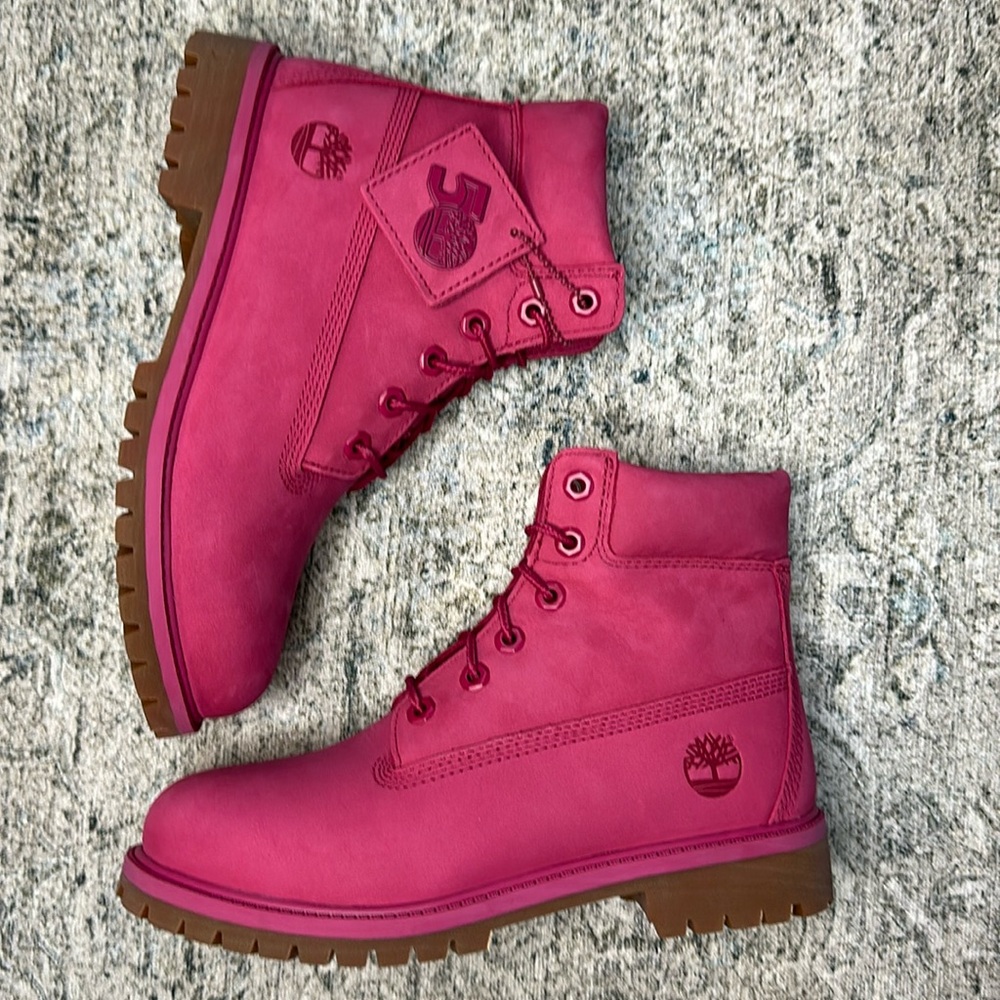 Timberland Pink Kids' 6-Inch Premium Boots